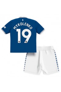 Everton Vitaliy Mykolenko #19 Jalkapallovaatteet Lasten Kotipeliasu 2023-24 Lyhythihainen (+ Lyhyet housut)